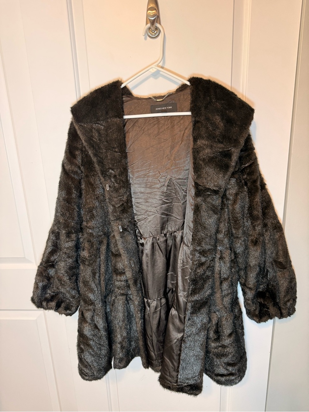 Women's Faux Fur Hooded Coat - Jones New York